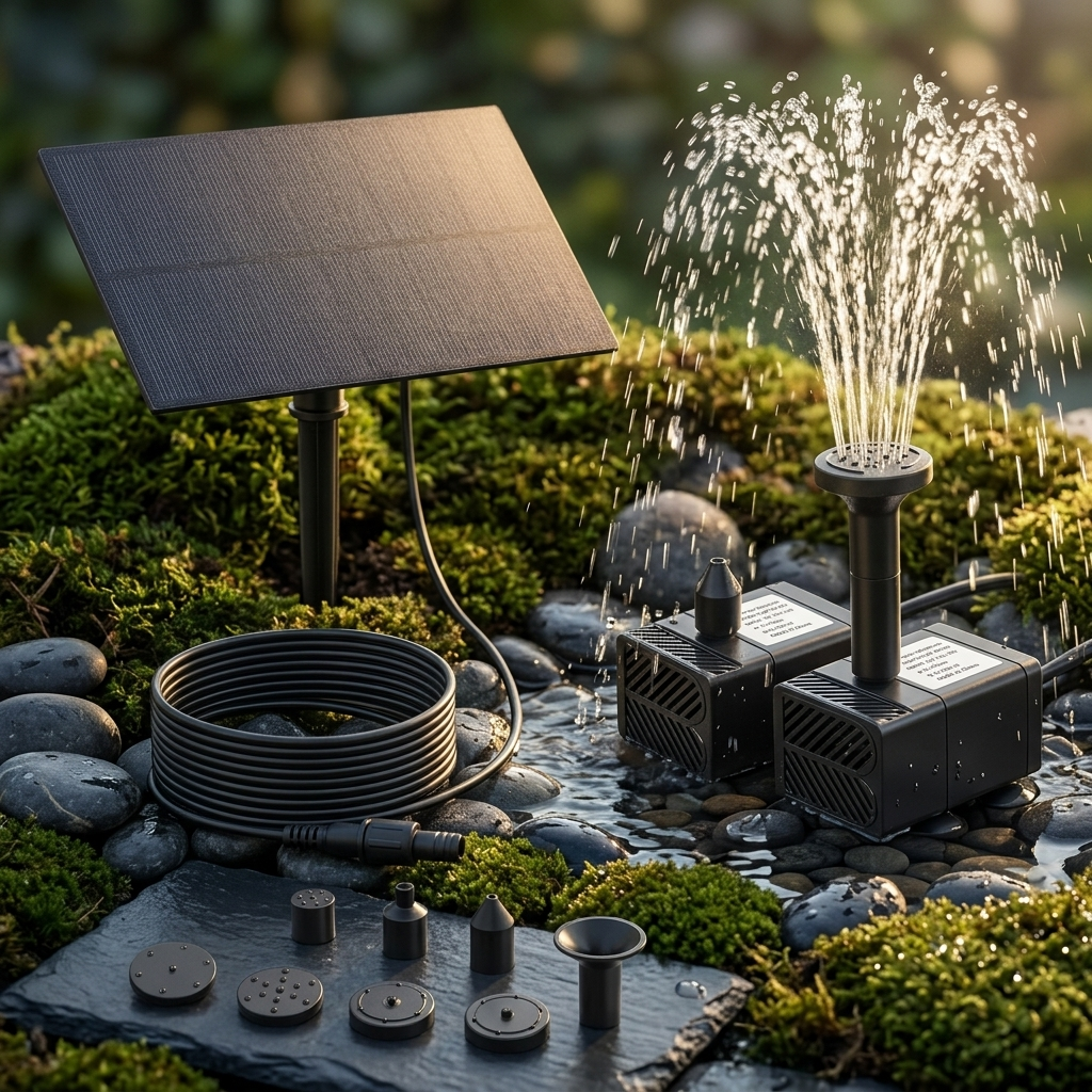 10W Solar Water Pump Fountain Kit – 5V Energy Saving Garden & Fish Tank Watering System with Solar Panel, 180L/h Portable Outdoor Pump