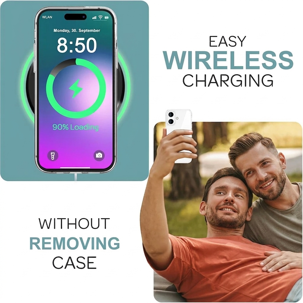 Ultra-Thin Silicone Soft Case for iPhone 16, Clear Transparent Shockproof Cover, Slim Protective TPU Shell Case for Scratch & Drop Protection Mobile Cover - Image 3