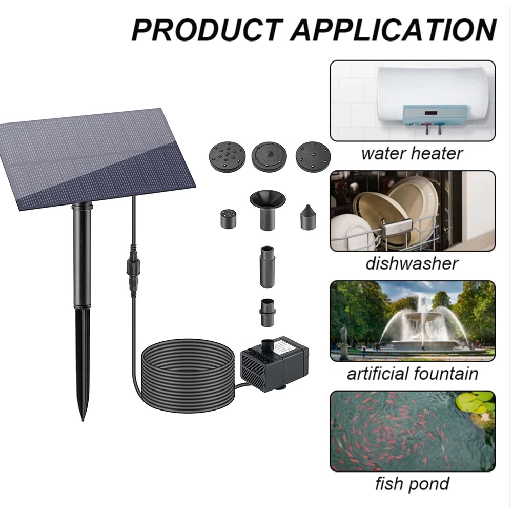 10W Solar Water Pump Fountain Kit – 5V Energy Saving Garden & Fish Tank Watering System with Solar Panel, 180L/h Portable Outdoor Pump - Image 6