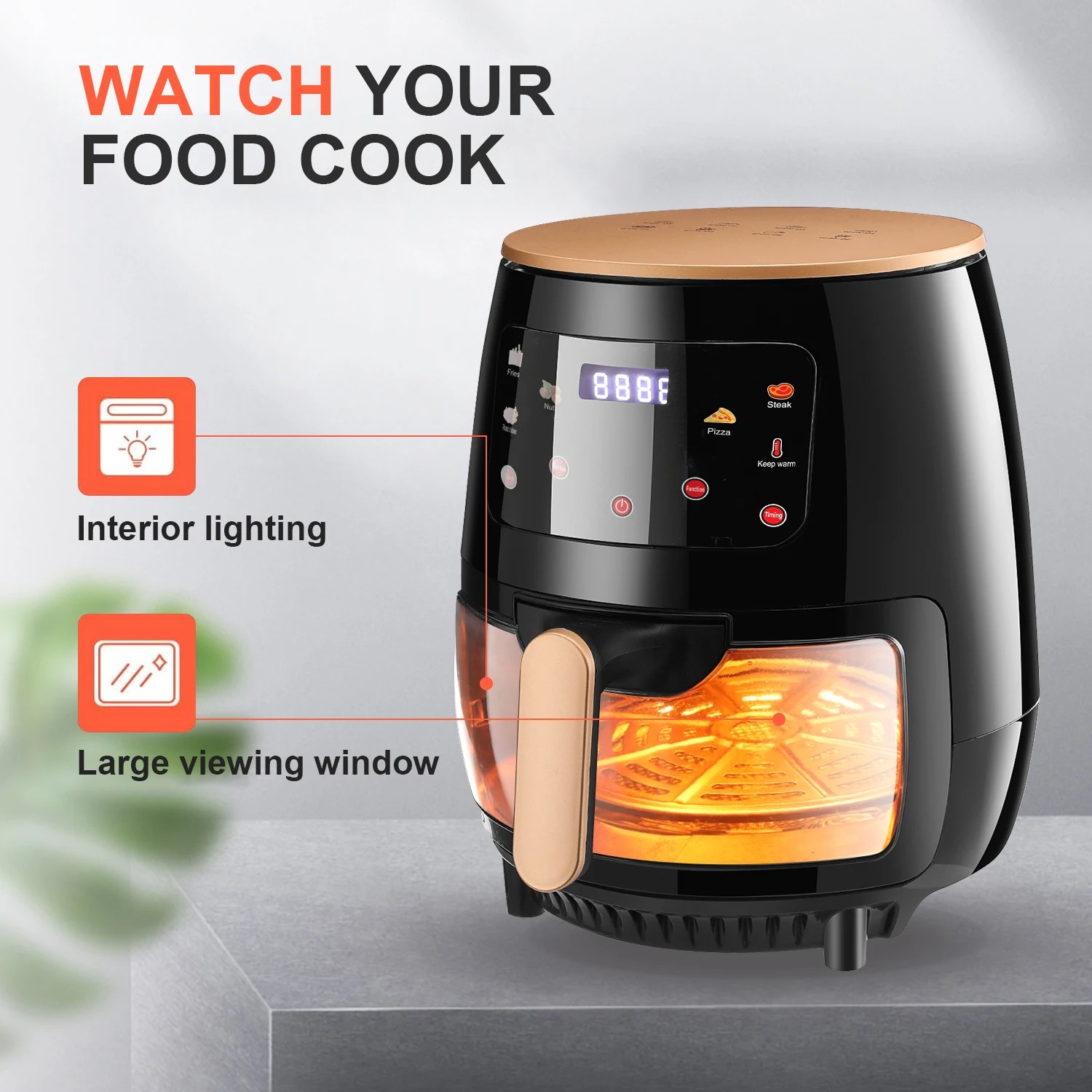 Premium 6L Air Fryer with fast oil-free cooking, crispy results, LCD touch controls, and healthy meal preparation for modern kitchens. - Image 3