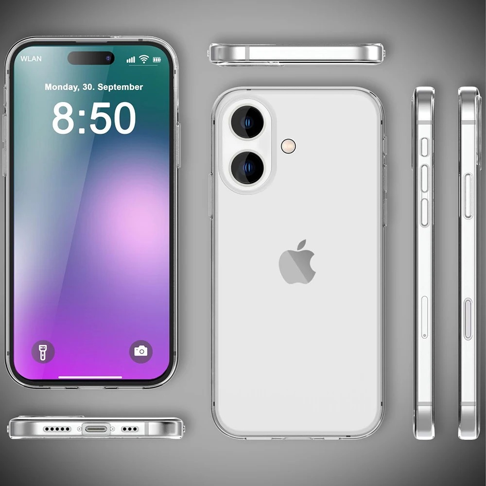 Ultra-Thin Silicone Soft Case for iPhone 16, Clear Transparent Shockproof Cover, Slim Protective TPU Shell Case for Scratch & Drop Protection Mobile Cover - Image 5