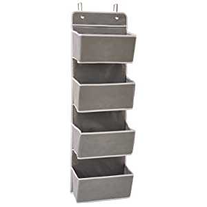 4 Pocket Over the Door Organizer – Hanging Storage Rack with Hooks for Bathroom, Closet, Nursery, Pantry, Toys, Clothes & Household Essentials - Image 2