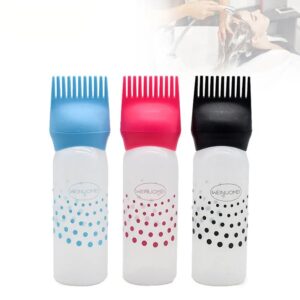160ml Hair Dye Bottle with Comb Applicator – Reusable Hair Colouring Dispenser Bottle for Hair Dye, Hair Oil, Scalp Treatment, Root Touch Up & Salon Styling