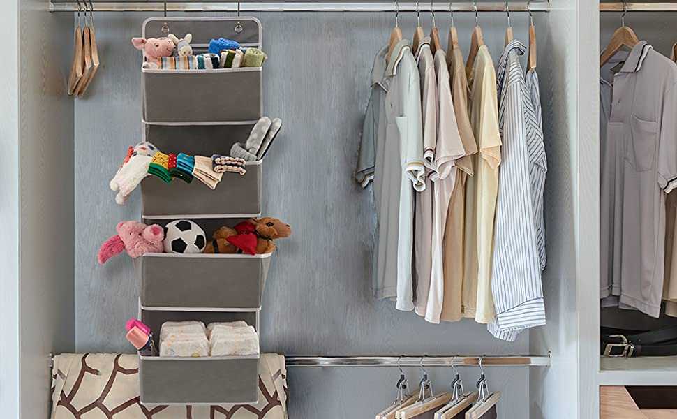 4 Pocket Over the Door Organizer – Hanging Storage Rack with Hooks for Bathroom, Closet, Nursery, Pantry, Toys, Clothes & Household Essentials - Image 3