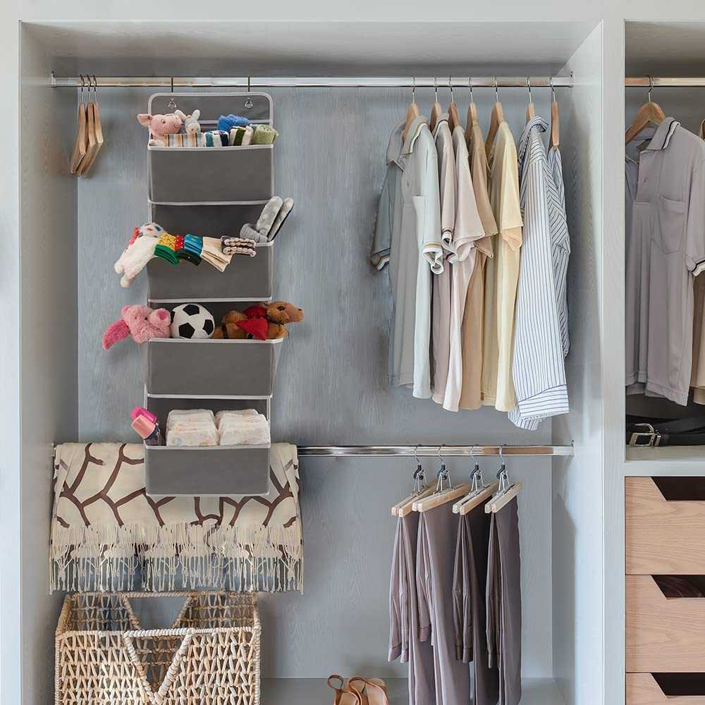 4 Pocket Over the Door Organizer – Hanging Storage Rack with Hooks for Bathroom, Closet, Nursery, Pantry, Toys, Clothes & Household Essentials - Image 10
