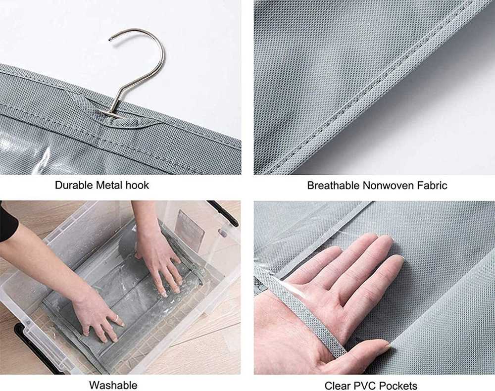 8 Pocket Hanging Handbag Organizer – Clear Wardrobe Purse Storage Holder for Closet, Handbags, Totes, Shoulder Bags & Space-Saving Closet Organization - Image 6