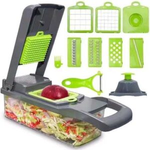 16-in-1 Multifunction Vegetable Cutter & Chopper – Mandoliner Slicer, Dicer, Grater & Food Chopper for Fruits and Vegetables | Kitchen Cutter Set