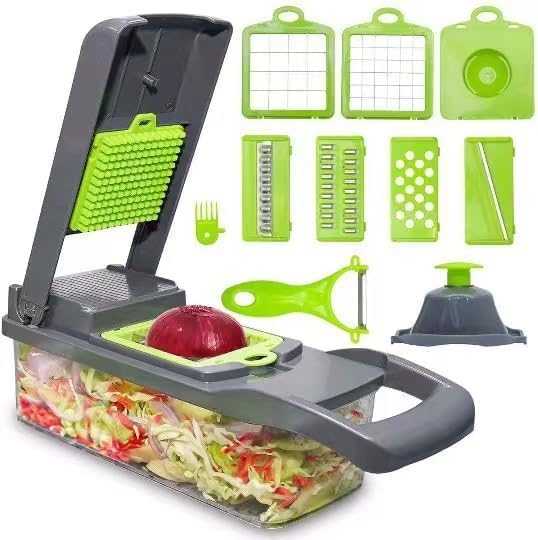 16-in-1 Multifunction Vegetable Cutter & Chopper – Mandoliner Slicer, Dicer, Grater & Food Chopper for Fruits and Vegetables | Kitchen Cutter Set