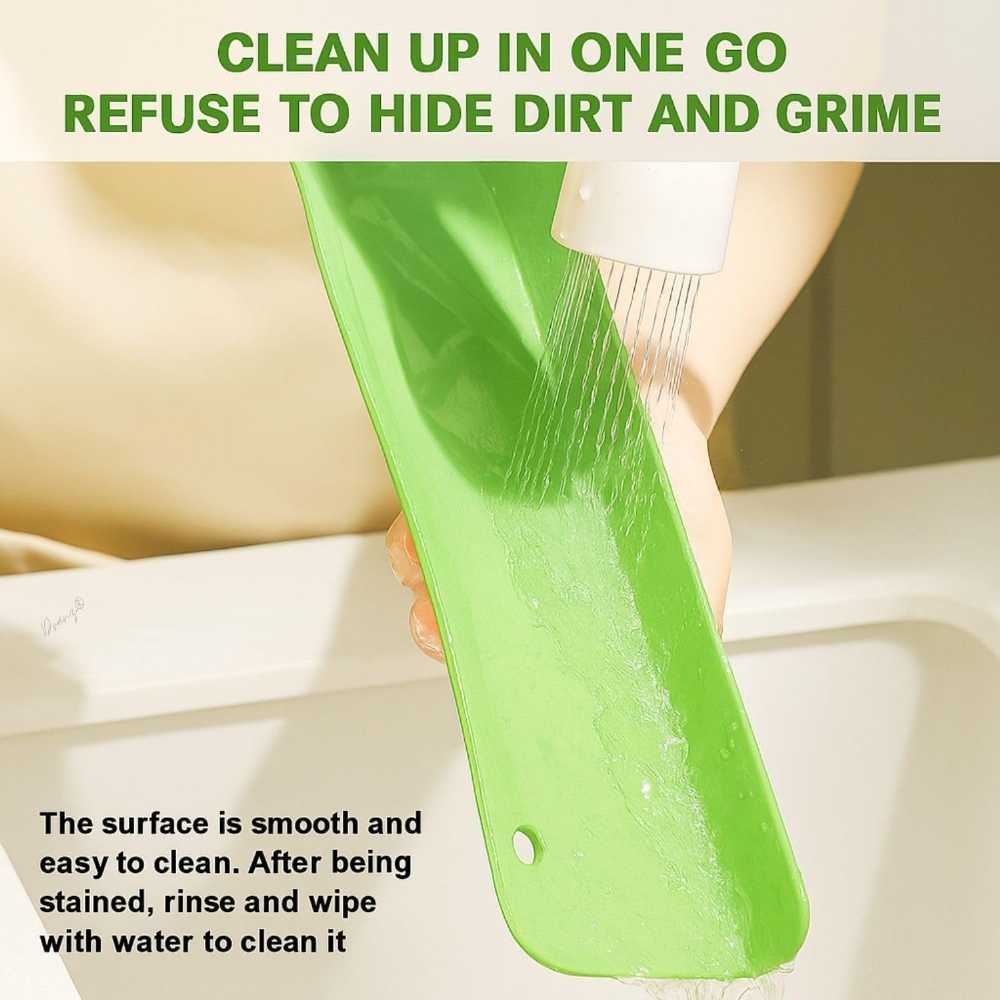 Silicone Sink Splash Guard with Suction Cups – Waterproof Kitchen & Bathroom Sink Splash Protector, Anti-Splatter Sink Shield for Countertop Protection - Image 2