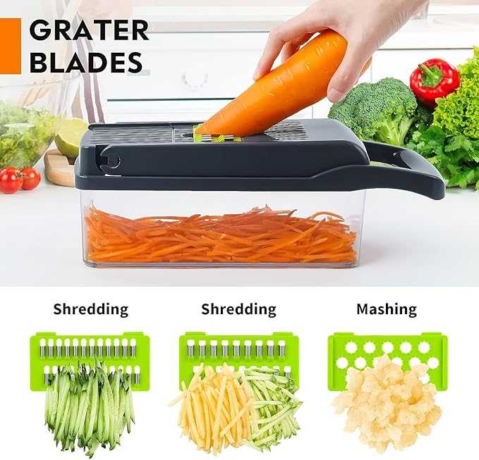 16-in-1 Multifunction Vegetable Cutter & Chopper – Mandoliner Slicer, Dicer, Grater & Food Chopper for Fruits and Vegetables | Kitchen Cutter Set - Image 2
