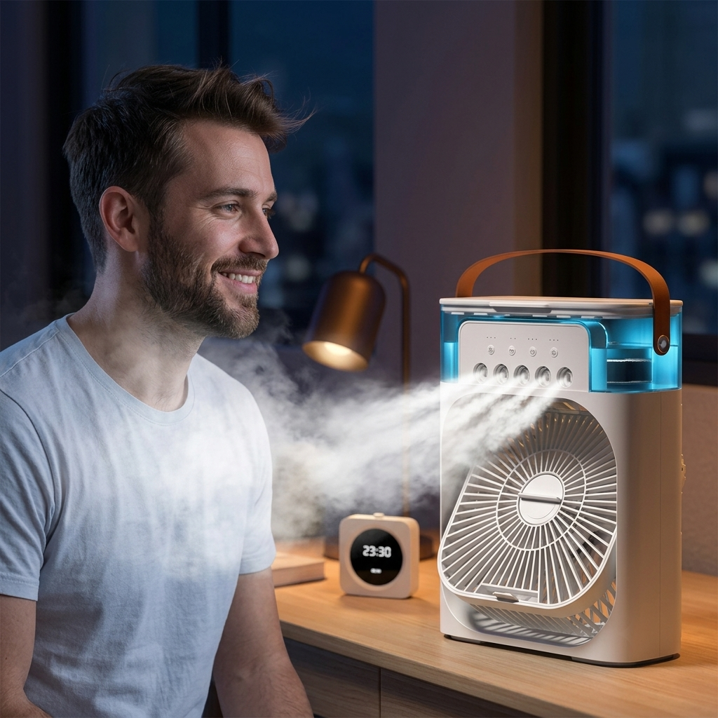 10 Inch Mini Cooling Fan – Portable USB Desk Fan with Powerful Airflow, Quiet Low Noise Motor & Adjustable Speed for Home, Office, Bedroom, Study and Travel - Image 2