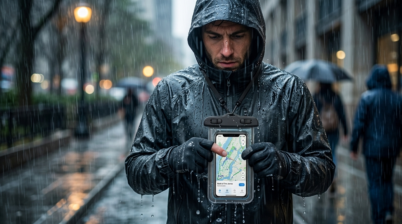 Waterproof Phone Pouch with Touch Screen – Transparent PVC Mobile Phone Case for Rain, Travel, Hiking, Beach & Outdoor Activities - Image 4