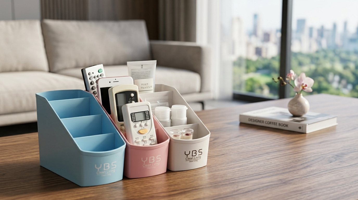 Multi-Purpose Plastic Organizer Caddy – Desktop Desk Storage Holder for Pens, Pencils, Remote Controls, Office Supplies & Bedside Essentials - Image 2