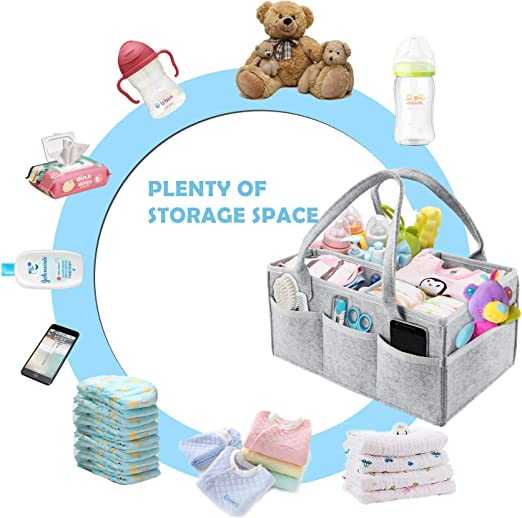 Baby Diaper Caddy Organizer – Portable Nursery Storage Basket with Dividers for Diapers, Wipes, Baby Clothes, Toys & Changing Table Essentials - Image 4
